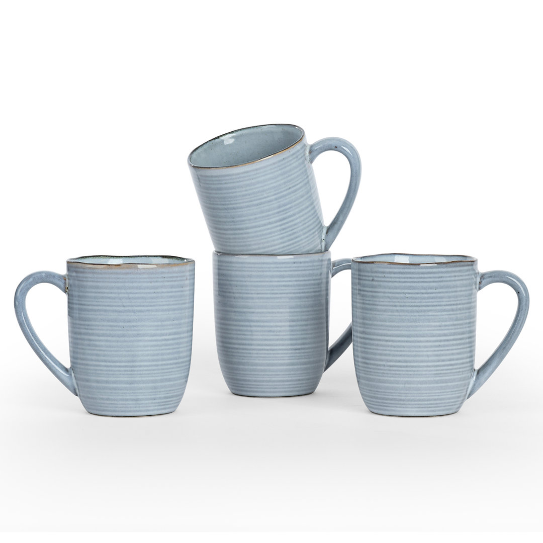 Fellows 4 Piece Stoneware Coffee Mug Set